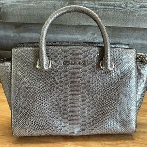 Silver crocodile Michael Kors bag